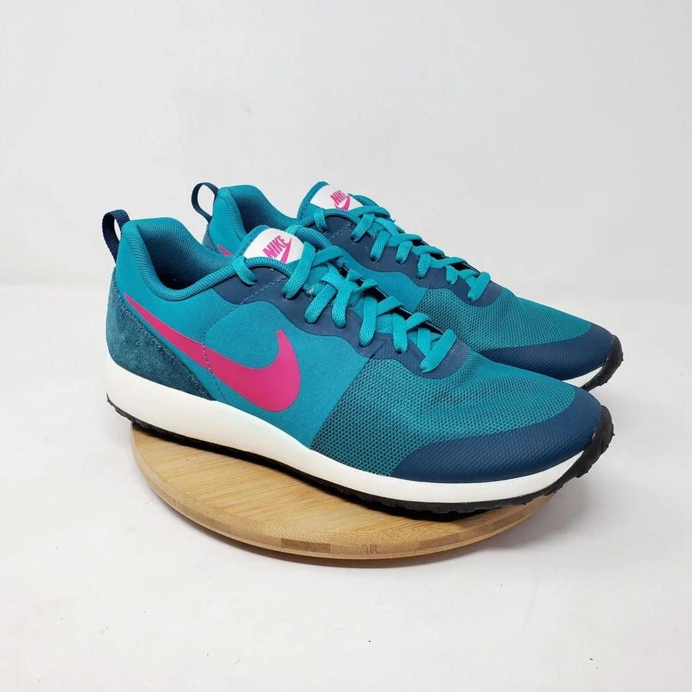 Nike Elite‎ Shinsen Shoes Womens 9 Aqua Blue Green Retro Athletic Sneakers